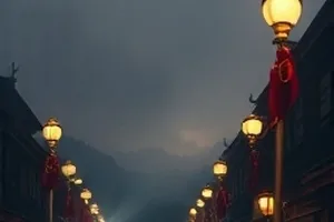 晚风信箱封面，街角绿色邮筒与晚霞